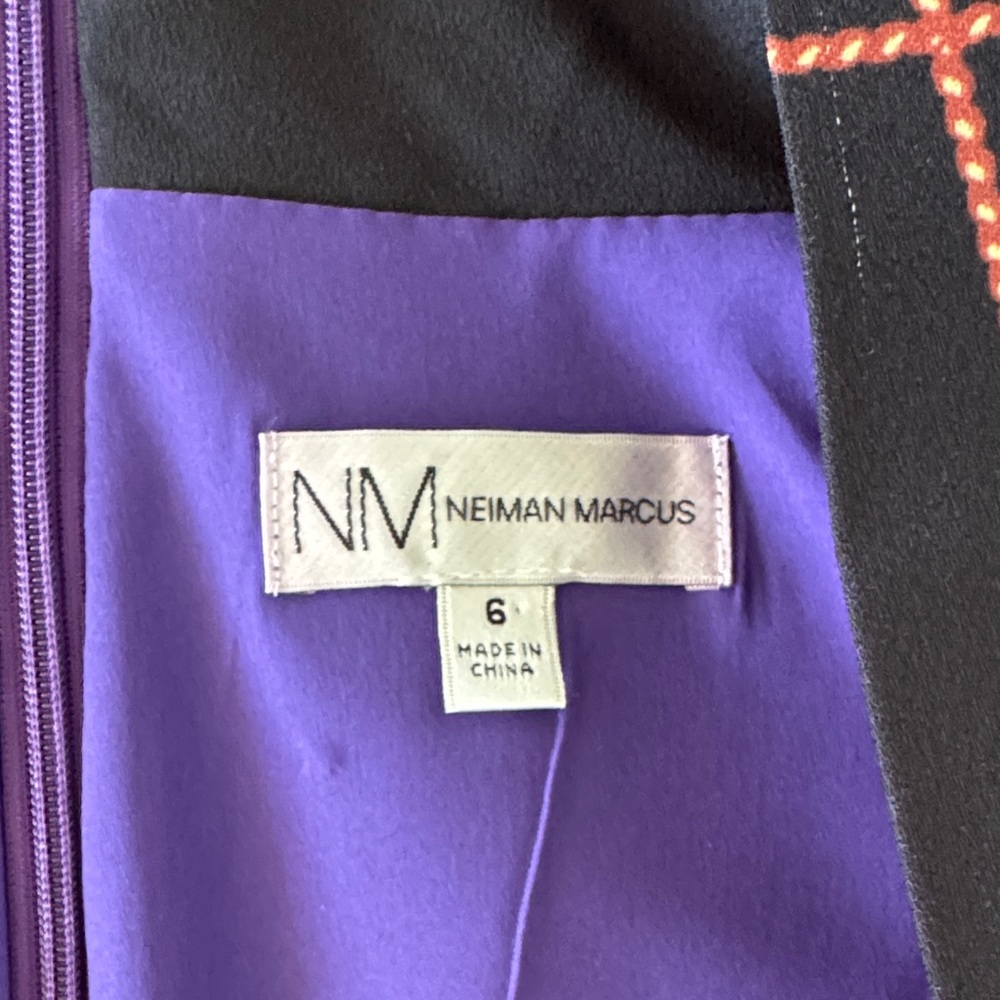 Neiman Marcus Purple and Black Dress - Picture 3 of 7